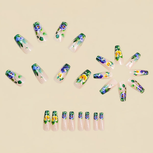 12 Sizes-24 Pcs Press On Nails Y1907
