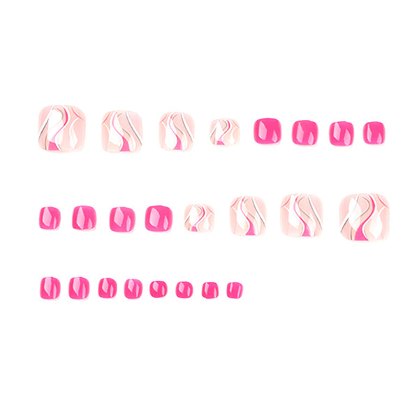 12 Sizes-24 Pcs Press On Nails JP1633
