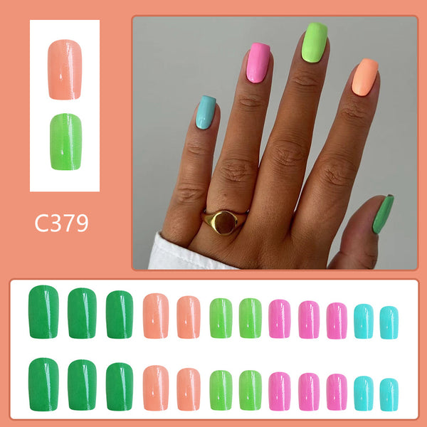 12 Sizes-24 PcsPress On Nails C379