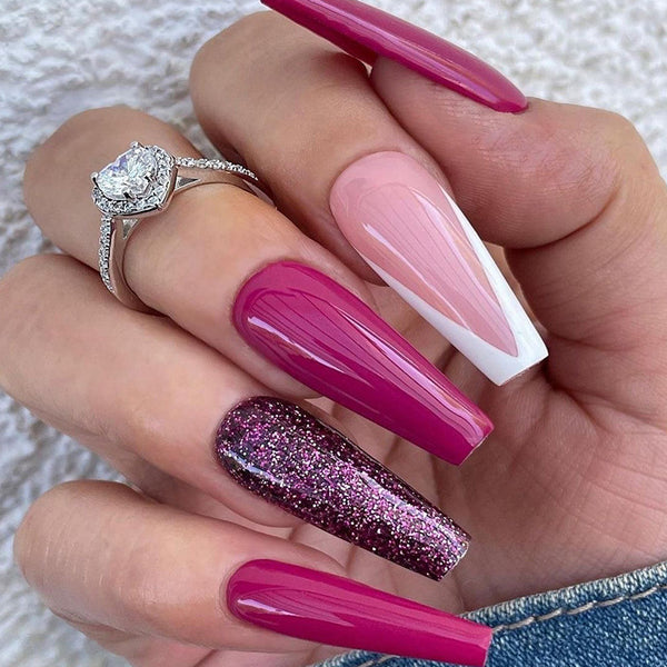 12 Sizes-24 Pcs Press On Nails JP1454