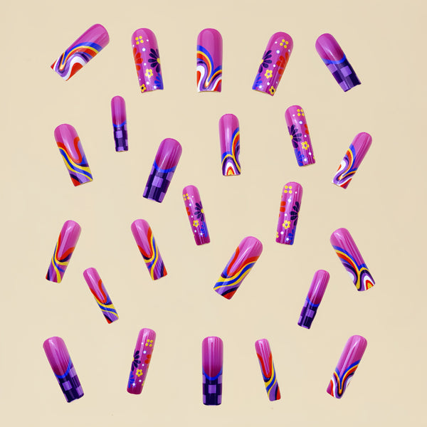 12 Sizes-24 Pcs Press On Nails Y077