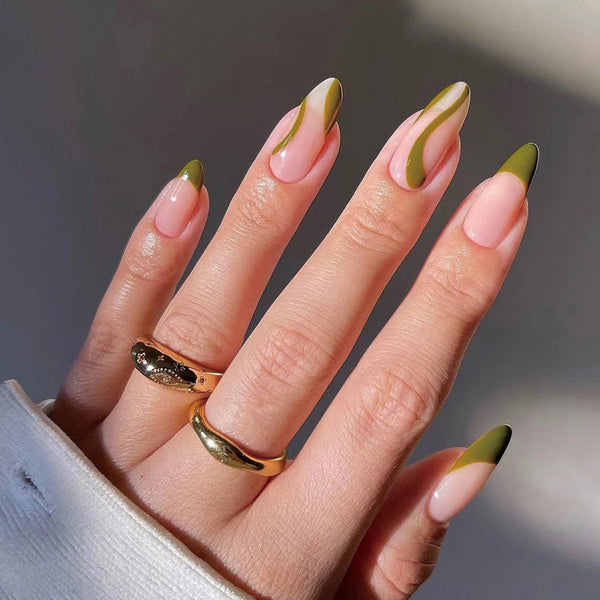 12 Sizes-24 Pcs Press On Nails JP1790