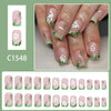 12 Sizes-24 Pcs Press On Nails C1548