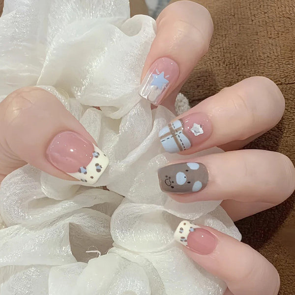 12 Sizes-24 Pcs Press On Nails Z1077