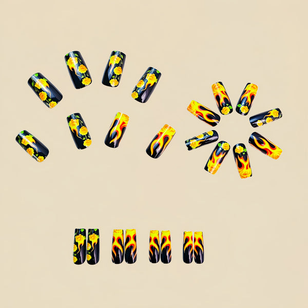 12 Sizes-24 Pcs Press On Nails Y813