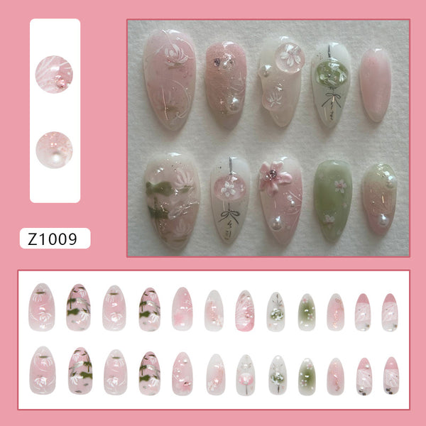 12 Sizes-24 Pcs Press On Nails Z1009