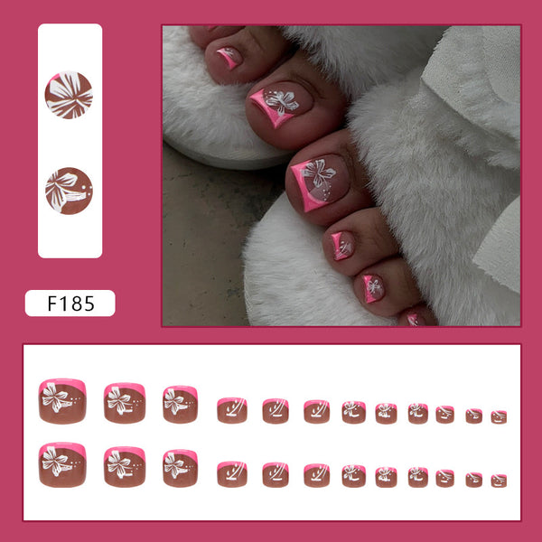 12 Sizes-24 Pcs Press On Nails F185