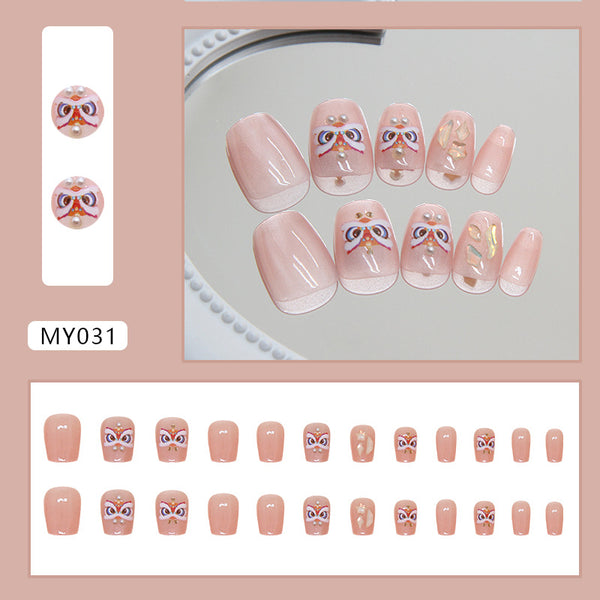 12 Sizes-24 Pcs Press On Nails MY031