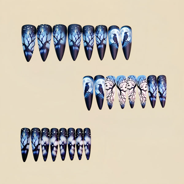 12 Sizes-24 Pcs Press On Nails Y926