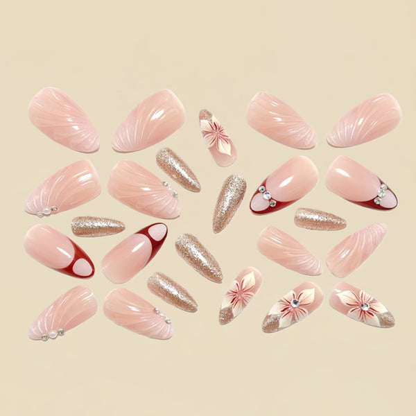 12 Sizes-24 Pcs Press On Nails Y1811
