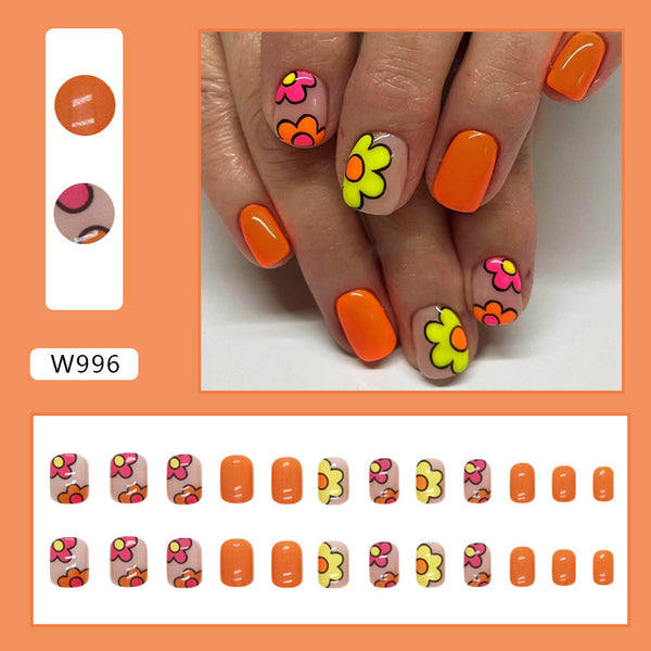 12 Sizes-24 Pcs Press On Nails W996