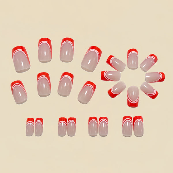 12 Sizes-24 Pcs Press On Nails Y1569