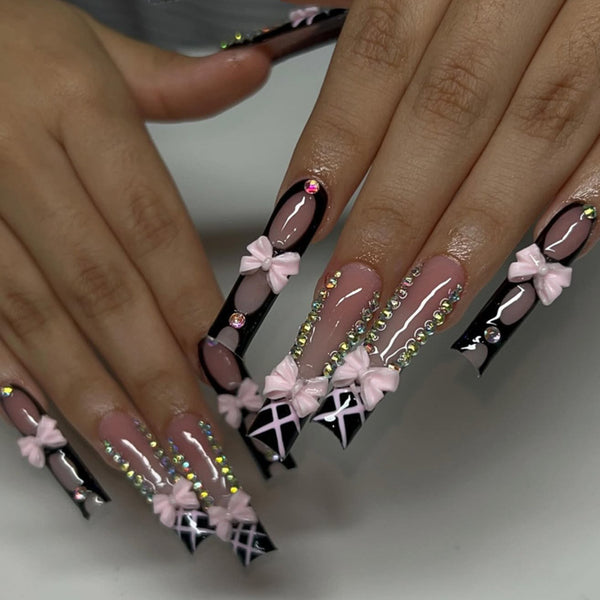 12 Sizes-24 Pcs Press On Nails JP4303