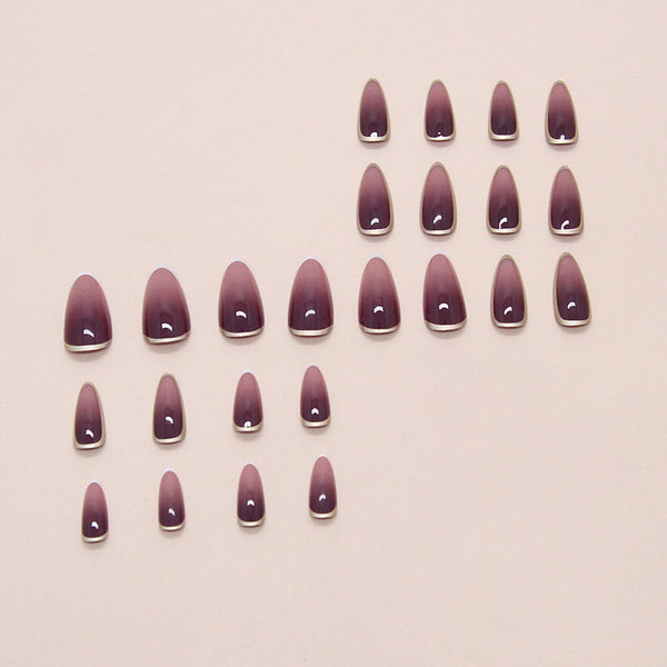 12 Sizes-24 Pcs Press On Nails W2012