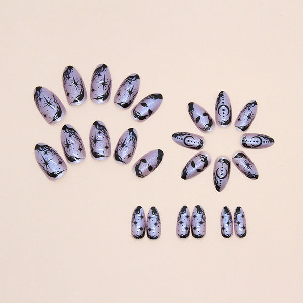 12 Sizes-24 Pcs Press On Nails W824