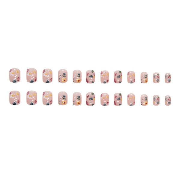 12 Sizes-24 Pcs Press On Nails W1410