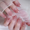 Almond Medium Oval Pink Press on Nails