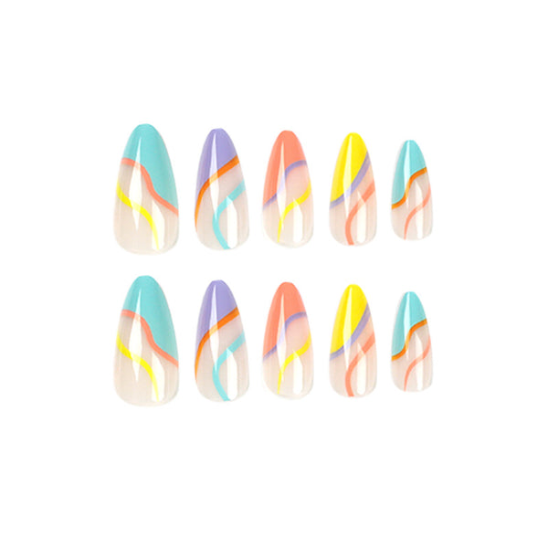 12 Sizes-24 Pcs Press On Nails JP1678