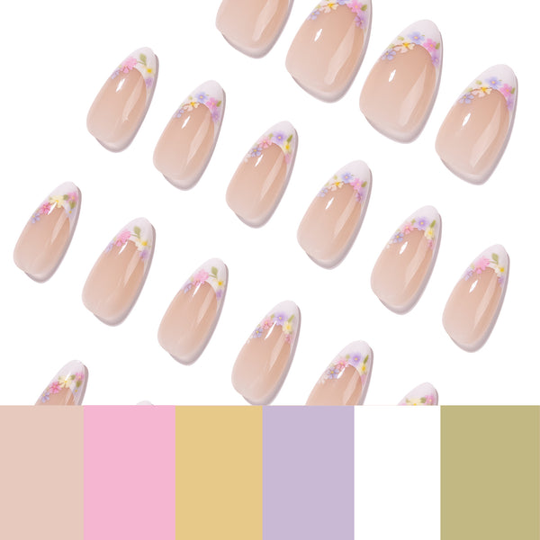 12 Sizes-24 Pcs Press On Nails JP4409