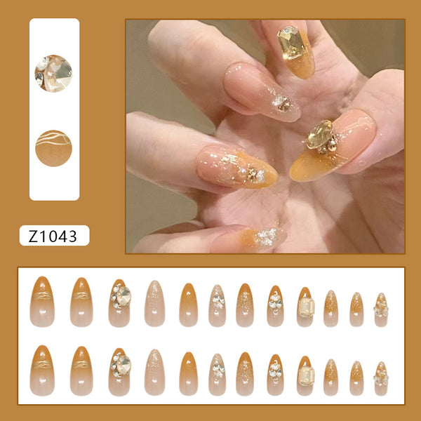 12 Sizes-24 Pcs Press On Nails Z1043