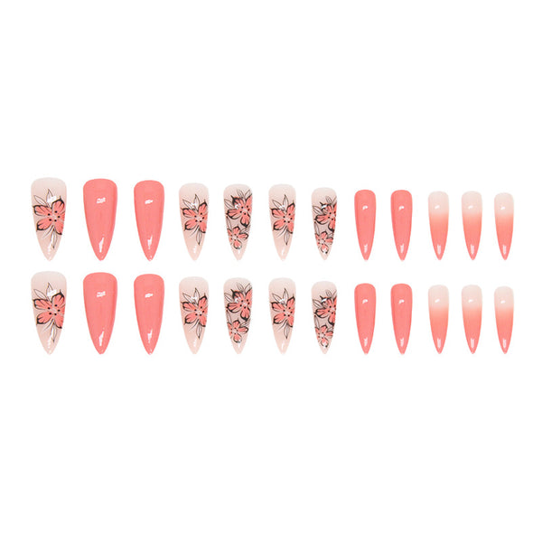 12 Sizes-24 Pcs Press On Nails W795