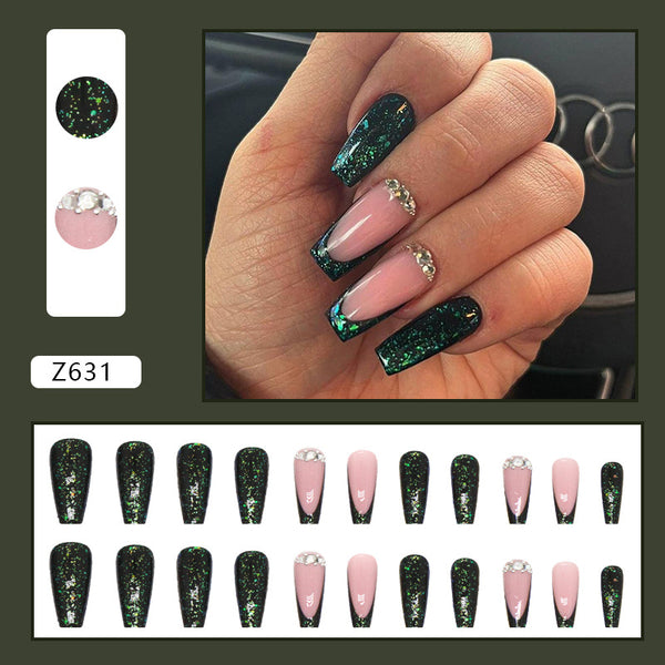 12 Sizes-24 Pcs Press On Nails Z631