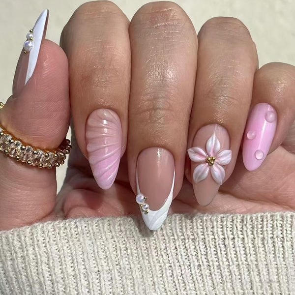 12 Sizes-24 Pcs Press On Nails Z1068