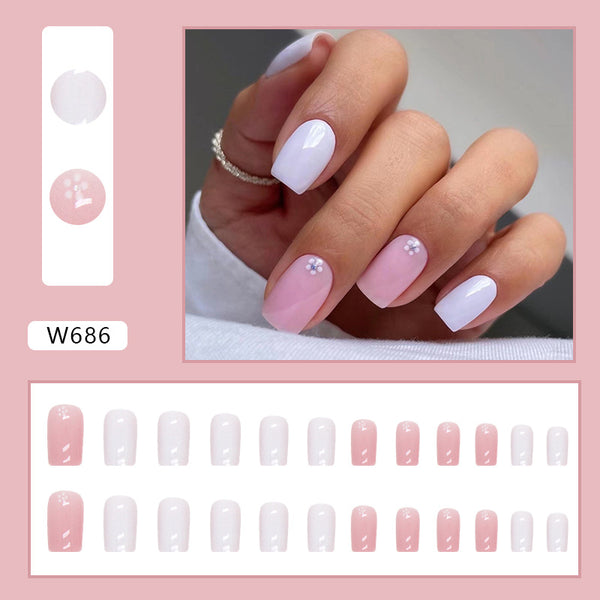 12 Sizes-24 Pcs Press On Nails W686