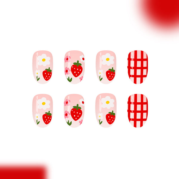 12 Sizes-24 Pcs Press On Nails C1795