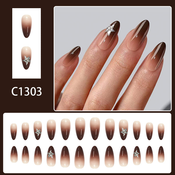 12 Sizes-24 Pcs Press On Nails C1303