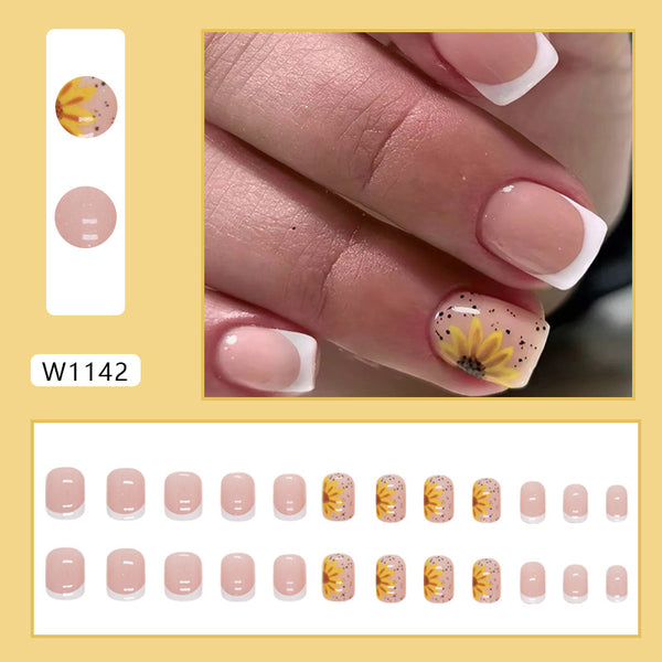 12 Sizes-24 Pcs Press On Nails W1142