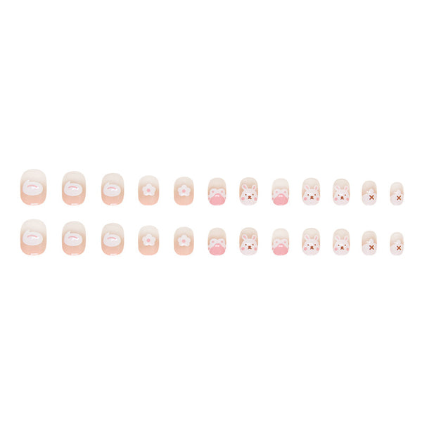 12 Sizes-24 Pcs Press On Nails K016