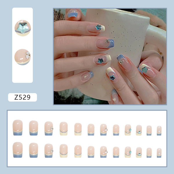 12 Sizes-24 Pcs Press On Nails Z529