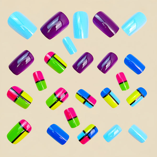 12 Sizes-24 Pcs Press On Nails Y1941