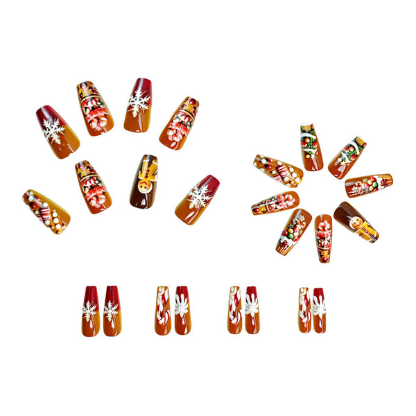 12 Sizes-24 Pcs Press On Nails Y431