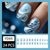 12 Sizes-24 Pcs Press On Nails Y044