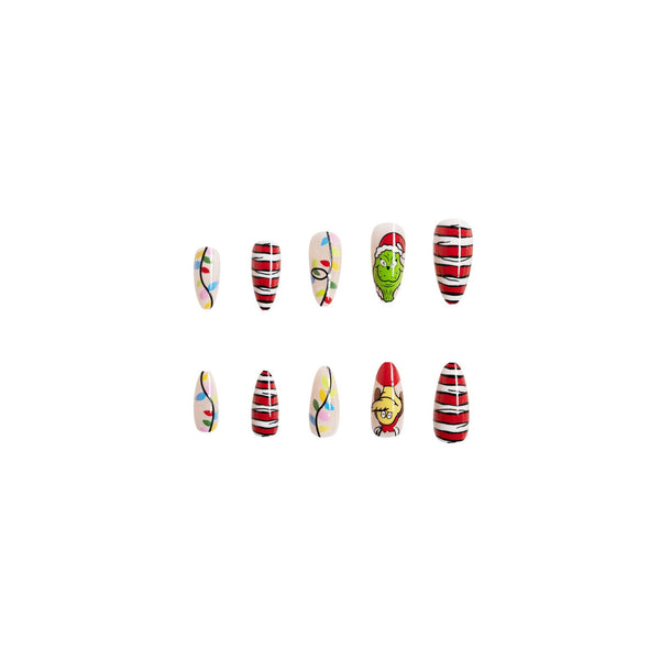 12 Sizes-24 Pcs Press On Nails C111