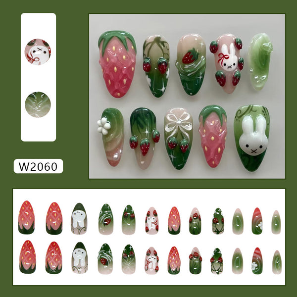 12 Sizes-24 PcsPress On Nails W2060