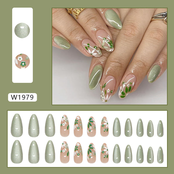 12 Sizes-24 Pcs Press On Nails W1979