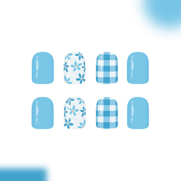 12 Sizes-24 Pcs Press On Nails C1539