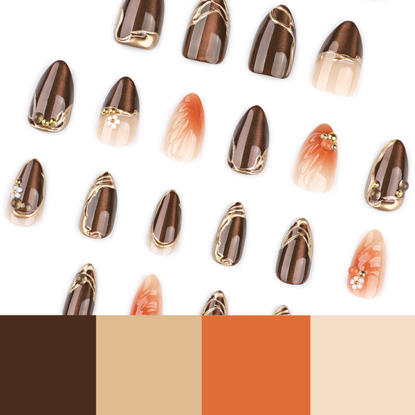 12 Sizes-24 Pcs Press On Nails JP4085