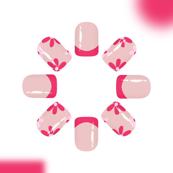 12 Sizes-24 Pcs Press On Nails C1155