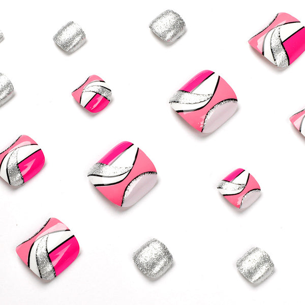 12 Sizes-24 Pcs Press On Nails JP1632