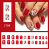 12 Sizes-24 Pcs Press On Nails C704