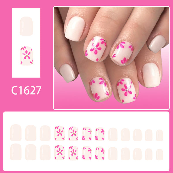 12 Sizes-24 Pcs Press On Nails C1627