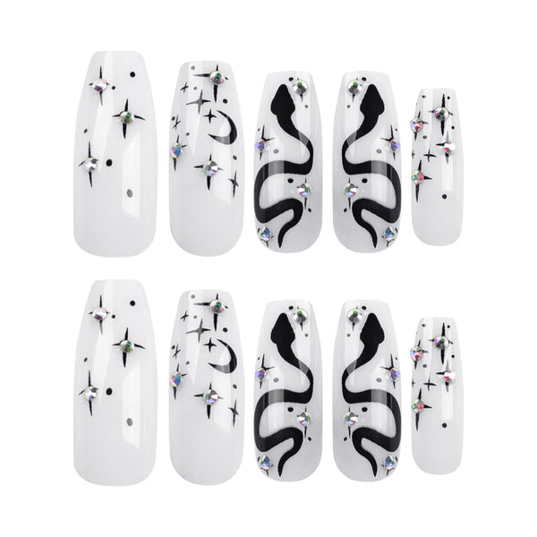 12 Sizes-24 Pcs Press On Nails JP2965