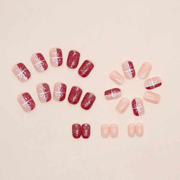 12 Sizes-24 Pcs Press On Nails W972
