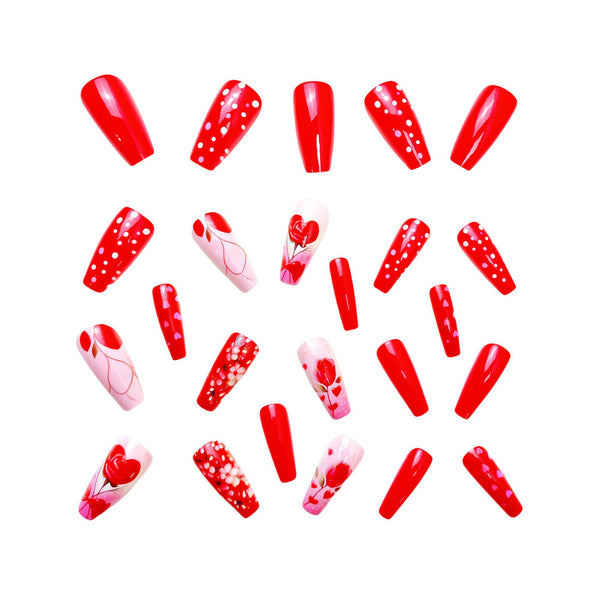 12 Sizes-24 Pcs Press On Nails Y509