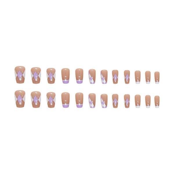 12 Sizes-24 Pcs Press On Nails R763