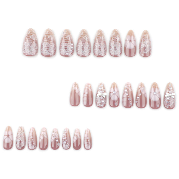 12 Sizes-24 Pcs Press On Nails JP3857